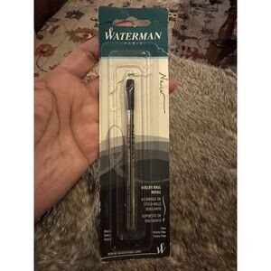 Waterman Rollerball Pen Refill, Fine Point, Black Ink Standard Packaging